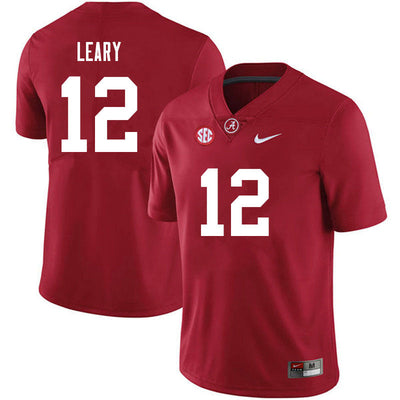 Men's #12 Christian Leary Alabama Crimson Tide Football Jersey