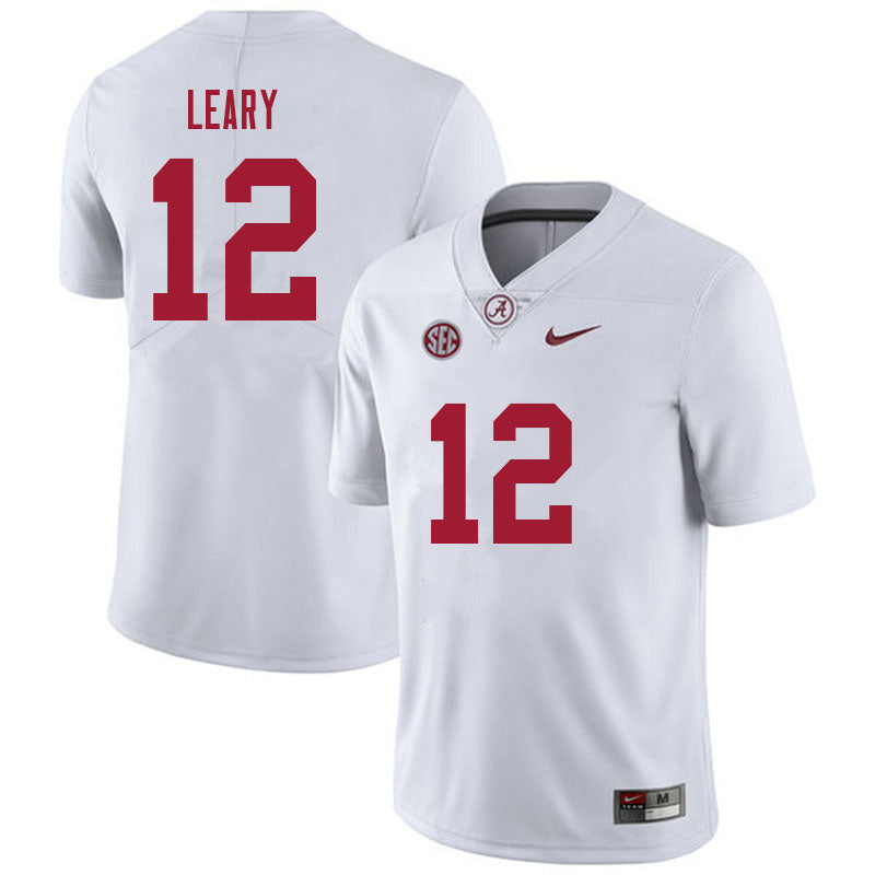 Men's #12 Christian Leary Alabama Crimson Tide Football Jersey