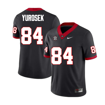 Men's #84 Benjamin Yurosek Georgia Bulldogs Football Jersey