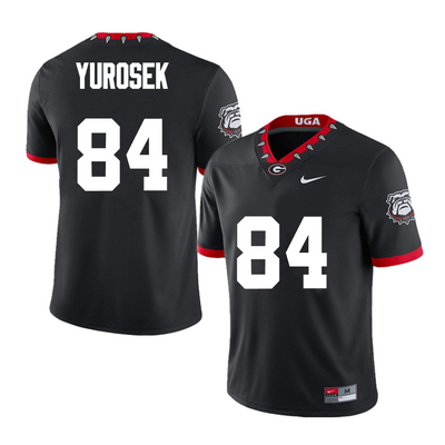 Men's #84 Benjamin Yurosek Georgia Bulldogs Football Jersey