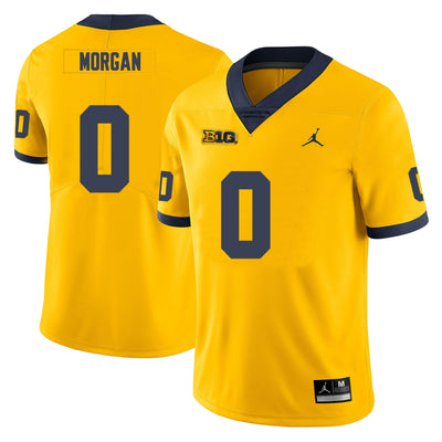 Men’s  #0 Semaj Morgan Michigan Wolverines Football Jersey