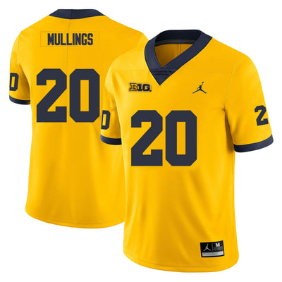 Men’s #20 Kalel Mullings Michigan Wolverines  Football Jersey