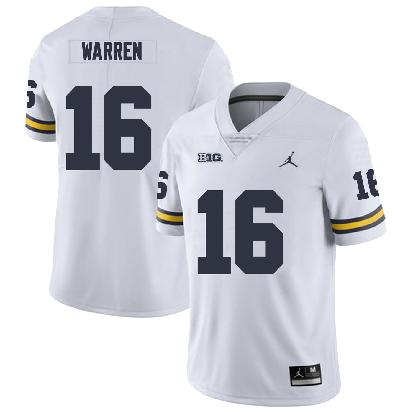 Men’s #16 Davis Warren Michigan Wolverines Football Jersey
