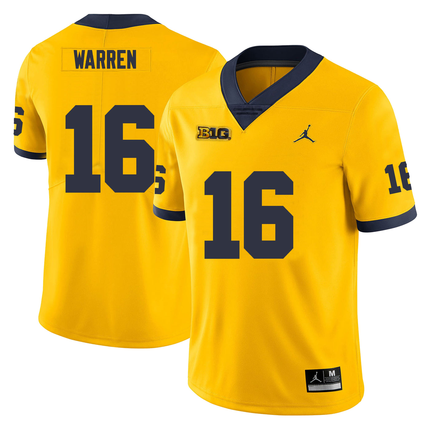 Men’s #16 Davis Warren Michigan Wolverines Football Jersey