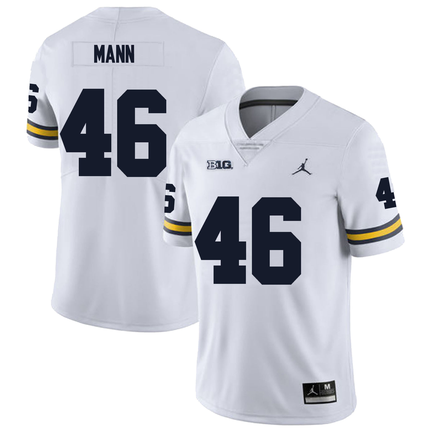 Men’s  #46 Brandon Mann Michigan Wolverines Football Jersey