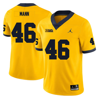 Men’s  #46 Brandon Mann Michigan Wolverines Football Jersey