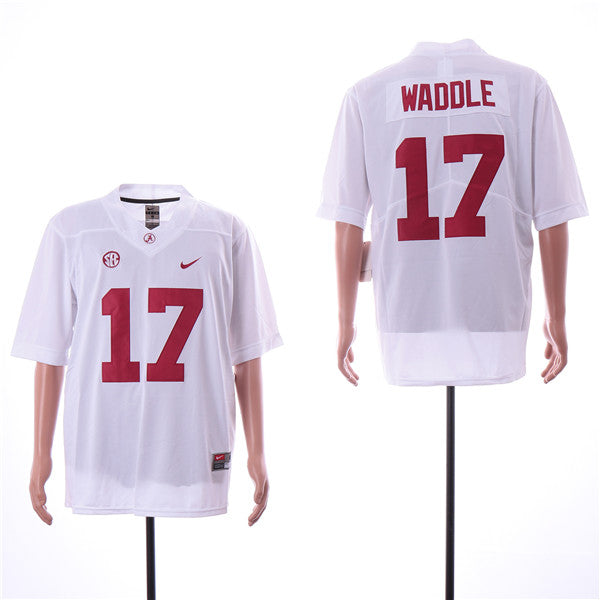 Men's #17 Jaylen Waddle Alabama Crimson Tide Football Jersey