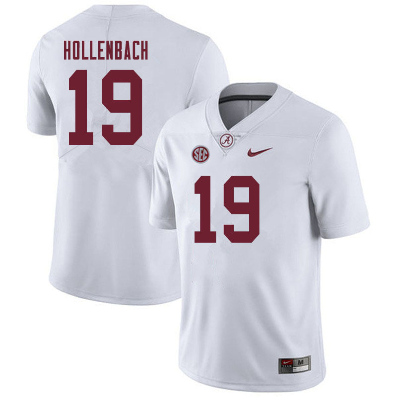 Men's #19 Stone Hollenbach Alabama Crimson Tide Football Jersey