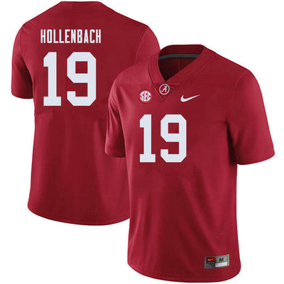 Men's #19 Stone Hollenbach Alabama Crimson Tide Football Jersey
