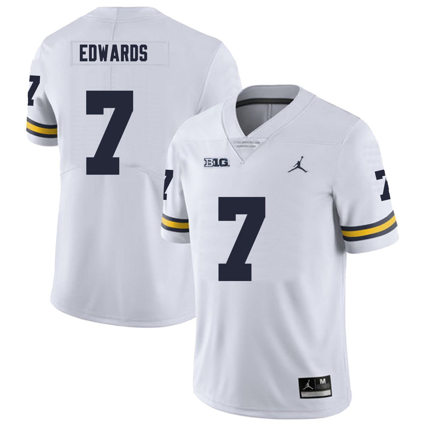 Men’s #7 Donovan Edwards Michigan Wolverines Football Jersey