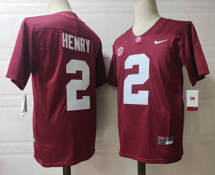 Men's #2 Derrick Henry Alabama Crimson Tide Football Jersey