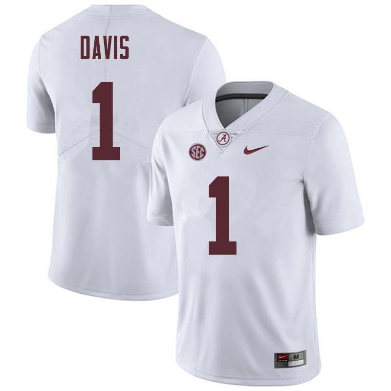 Men's #1 Ben Davis Alabama Crimson Tide Football Jersey