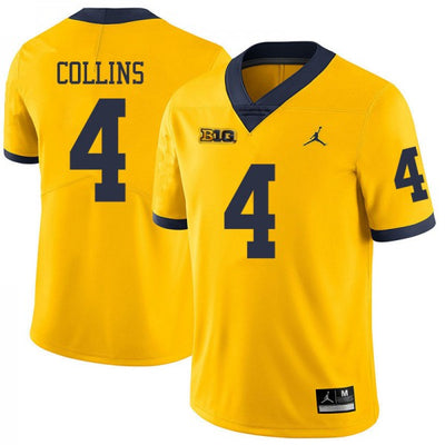 Men’s #4 Nico Collins Michigan Wolverines Football Jersey