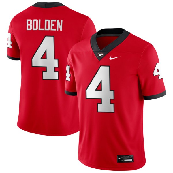 Men's #4 KJ Bolden Georgia Bulldogs Football Jersey