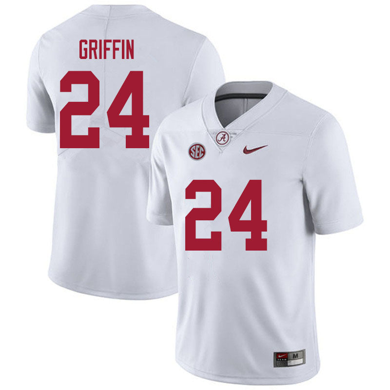 Men's #24 Clark Griffin Alabama Crimson Tide Football Jersey