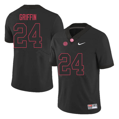 Men's #24 Clark Griffin Alabama Crimson Tide Football Jersey