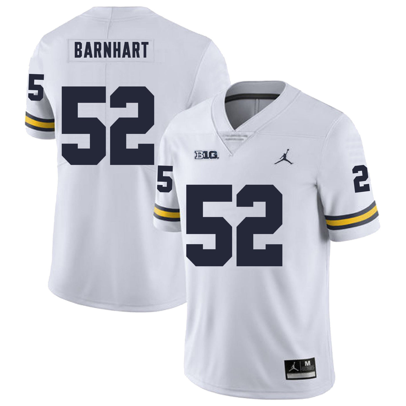 Men’s #52 Karsen Barnhart Michigan Wolverines Football Jersey