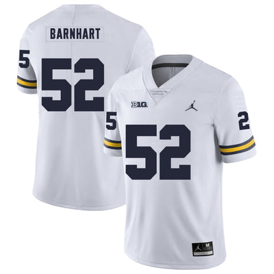 Men’s #52 Karsen Barnhart Michigan Wolverines Football Jersey