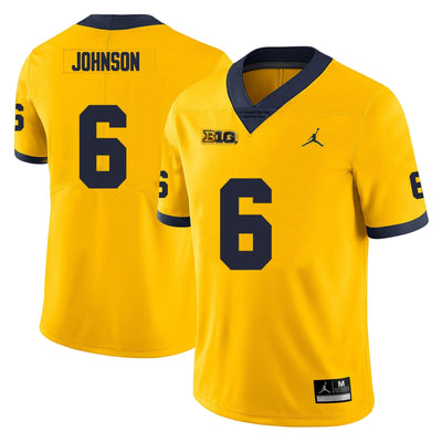 Men’s #6 Cornelius Johnson Michigan Wolverines Football Jersey
