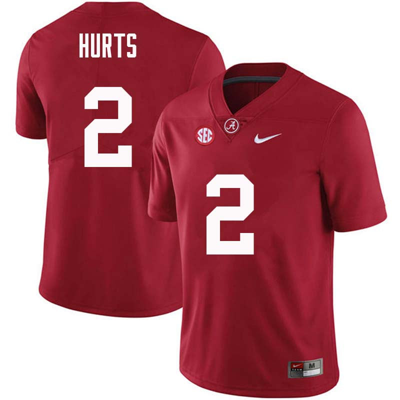 Men's  #2 Jalen Hurts Alabama Crimson TideFootball Jersey