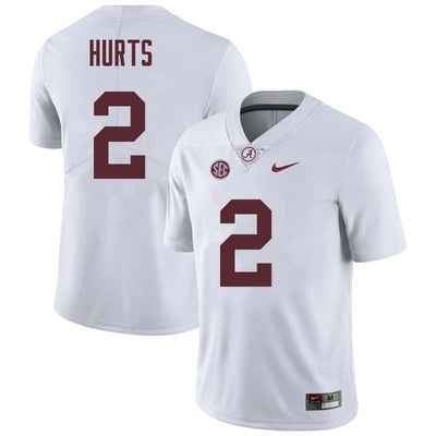 Men's  #2 Jalen Hurts Alabama Crimson TideFootball Jersey