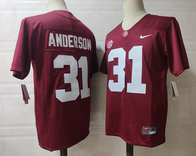 Men's #31 Will Anderson Alabama Crimson Tide Football Jersey
