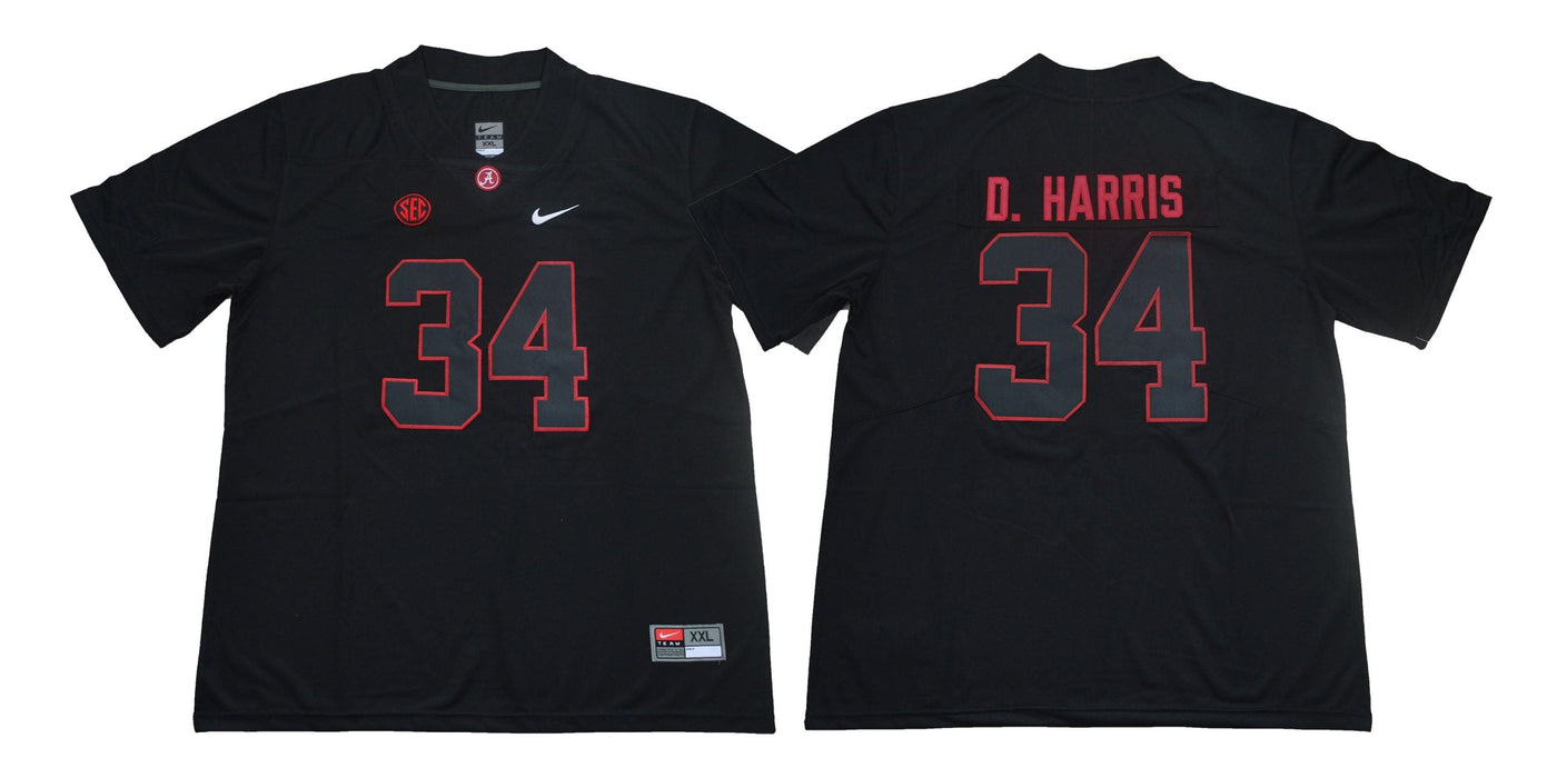 Men's #34 Damien Harris Alabama Crimson Tide Football Jersey