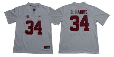Men's #34 Damien Harris Alabama Crimson Tide Football Jersey