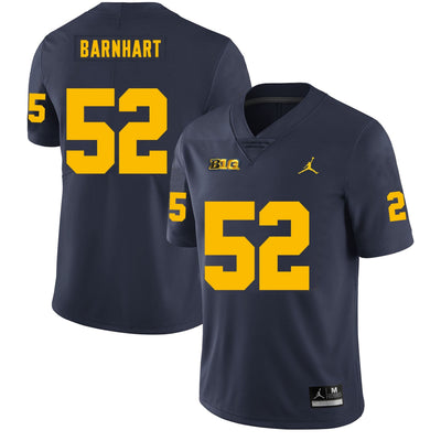 Men’s #52 Karsen Barnhart Michigan Wolverines Football Jersey