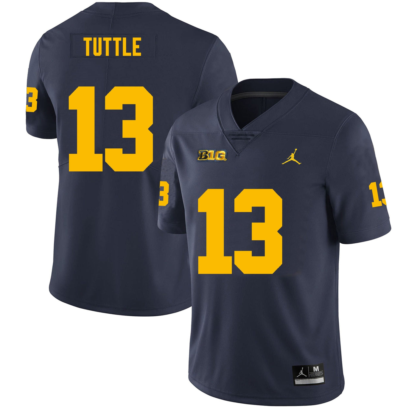 Men’s  #13 Jack Tuttle Michigan Wolverines Football Jersey