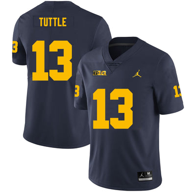 Men’s  #13 Jack Tuttle Michigan Wolverines Football Jersey