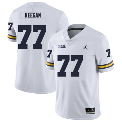 Men’s #77 Trevor Keegan Michigan Wolverines Football Jersey