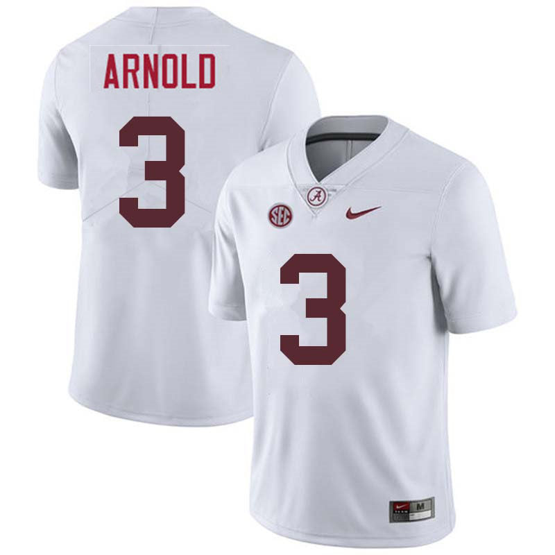 Men's #3 Terrion Arnold Alabama Crimson Tide Football Jersey