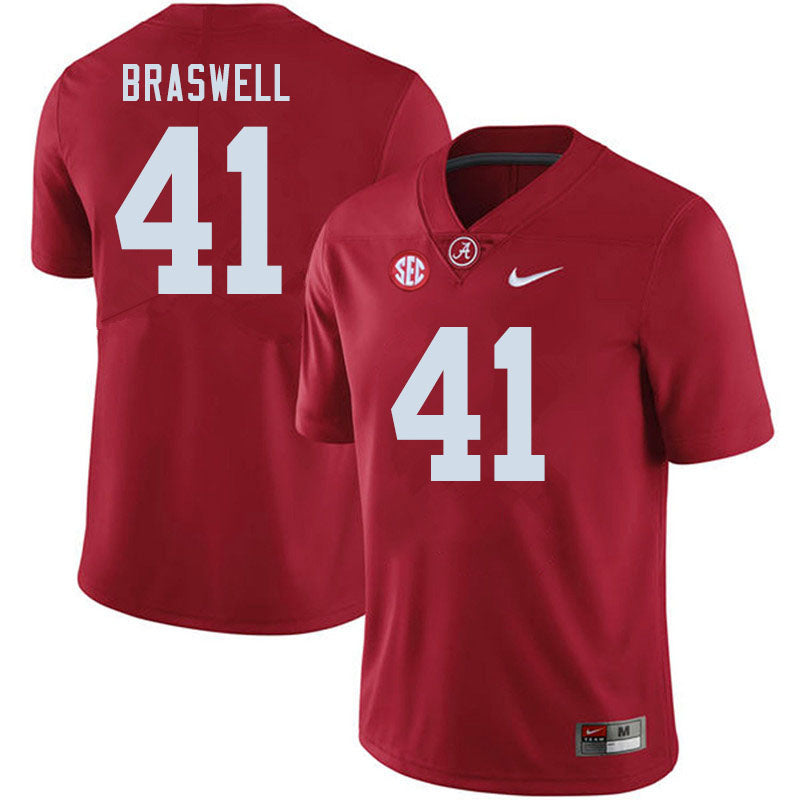 Men's #41 Chris Braswell Alabama Crimson Tide Football Jersey
