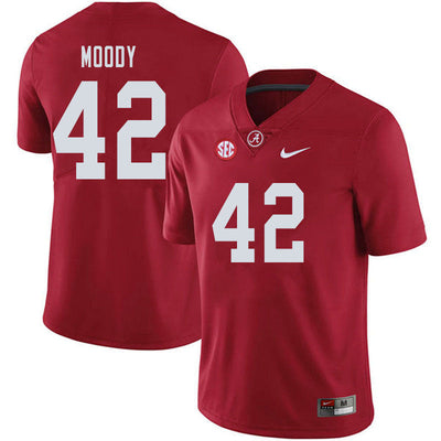 Men's #42 Jaylen Moody Alabama Crimson Tide Football Jersey