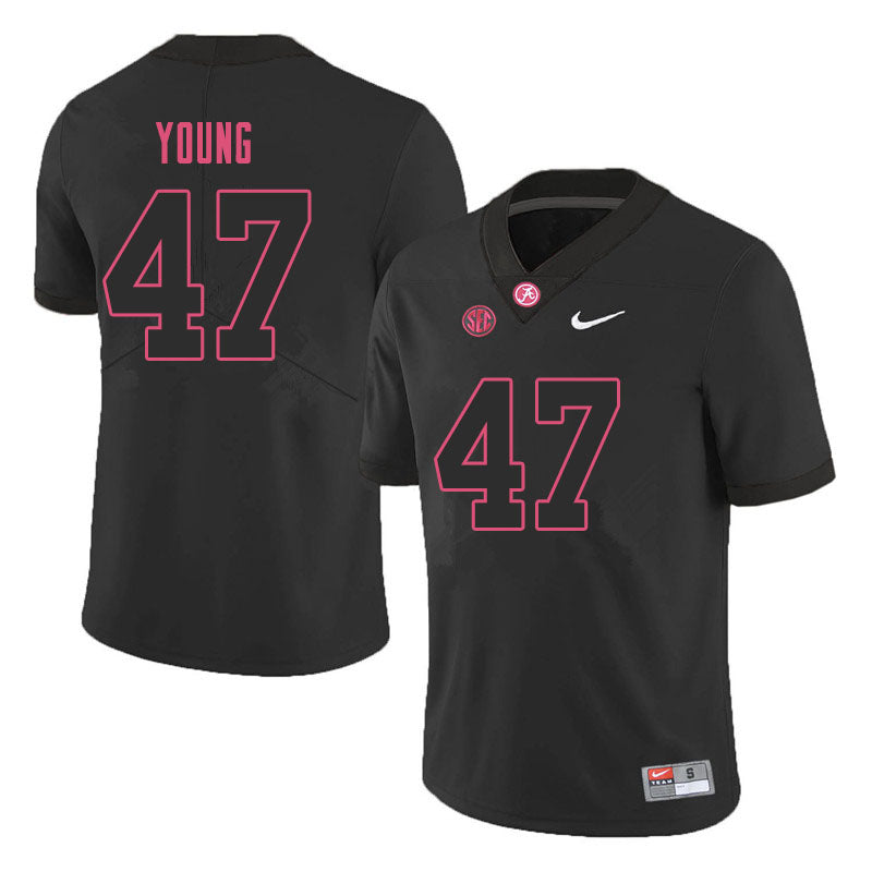 Men's #47 Byron Young Alabama Crimson Tide Football Jersey