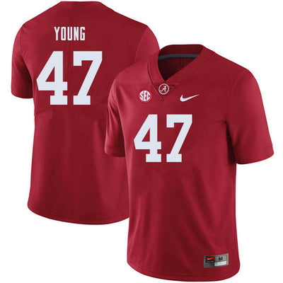 Men's #47 Byron Young Alabama Crimson Tide Football Jersey