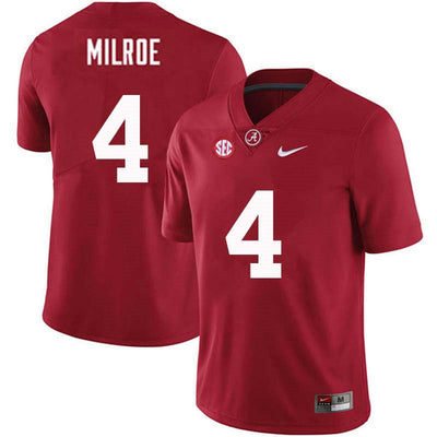 Men's  #4 Jalen Milroe Alabama Crimson Tide Football Jersey