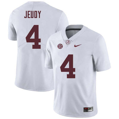 Men's #4 Jerry Jeudy Alabama Crimson Tide Football Jersey