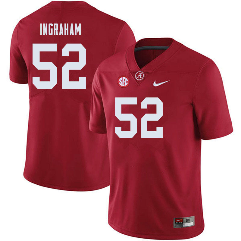 Men's #52 Braylen Ingraham Alabama Crimson Tide Football Jersey