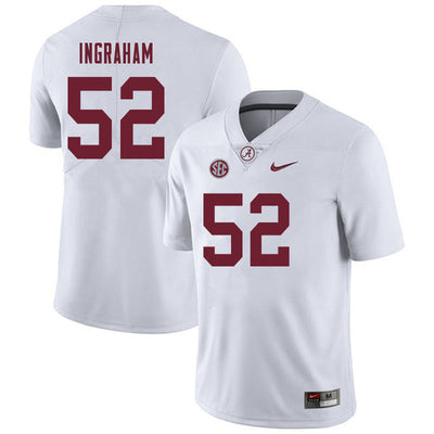 Men's #52 Braylen Ingraham Alabama Crimson Tide Football Jersey