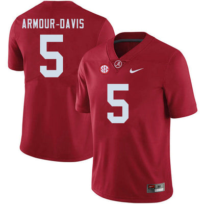 Men's #5 Jalyn Armour-Davis Alabama Crimson Tide Football Jersey