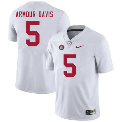 Men's #5 Jalyn Armour-Davis Alabama Crimson Tide Football Jersey