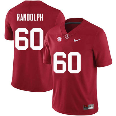 Men's #60 Kendall Randolph Alabama Crimson Tide Football Jersey