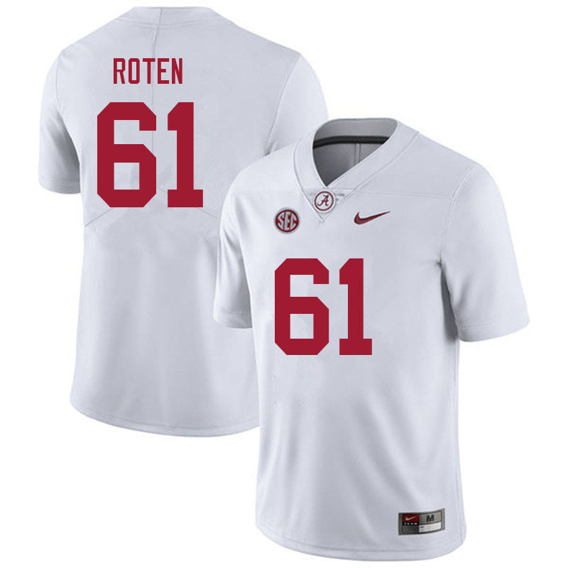 Men's #61 Graham Roten Alabama Crimson Tide Football Jersey