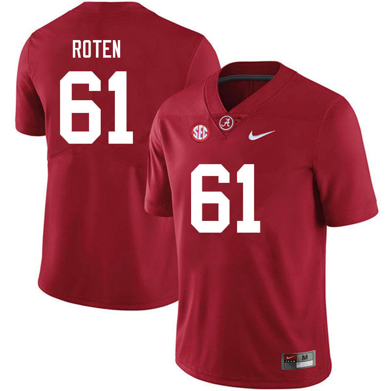 Men's #61 Graham Roten Alabama Crimson Tide Football Jersey