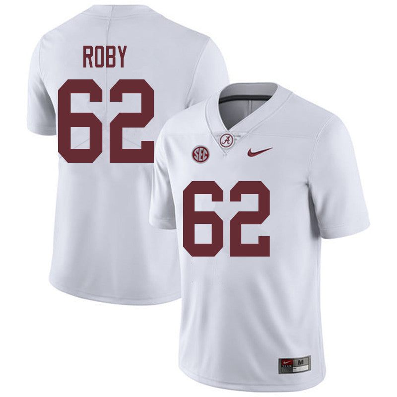 Men's #62 Jackson Roby Alabama Crimson Tide Football Jersey