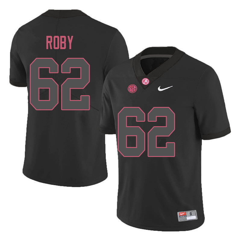 Men's #62 Jackson Roby Alabama Crimson Tide Football Jersey