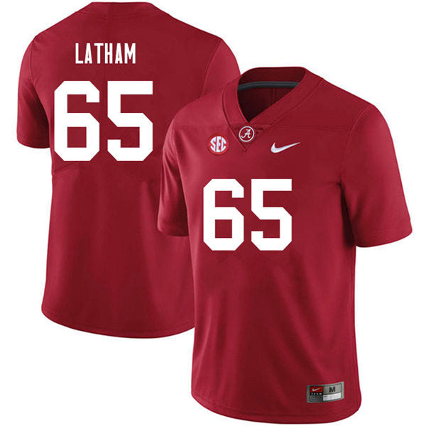 Men's #65 JC Latham Alabama Crimson Tide Football Jersey