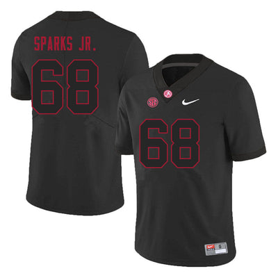 Men's #68 Alajujuan Sparks Jr. Alabama Crimson Tide Football Jersey